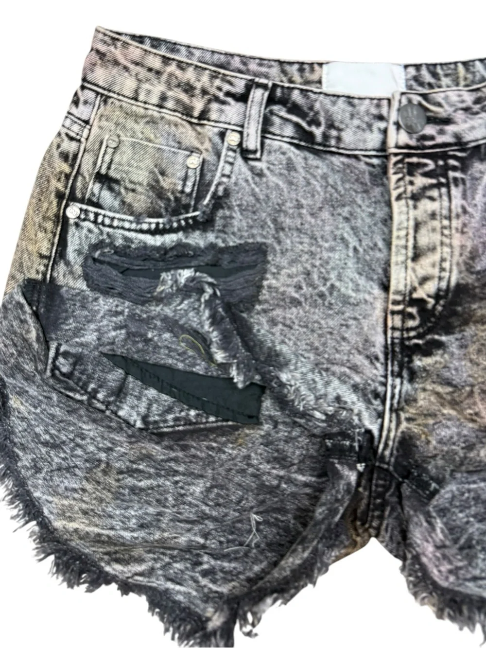 One Teaspoon Sunset Acid Bandits Shorts Size 29 Low Waist Distressed Shorts